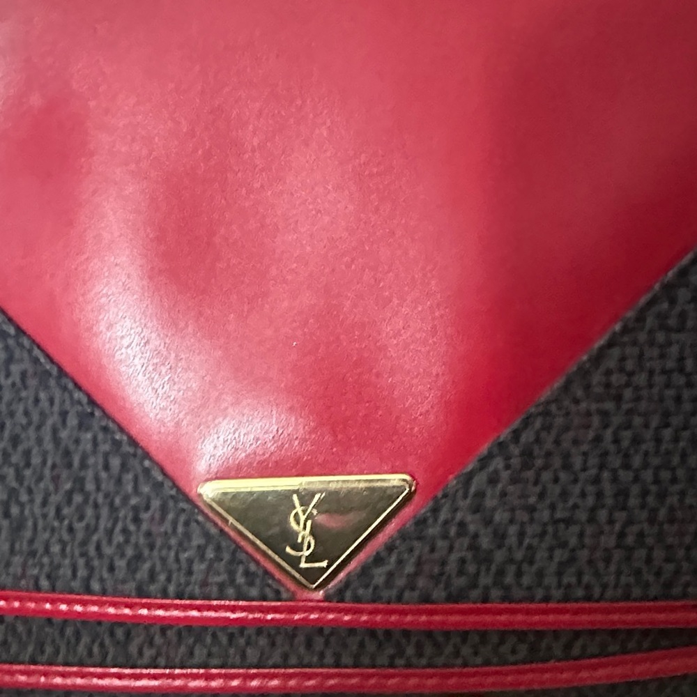 Yves Saint Laurent Red and Black Vintage Crossbody Bag - Picture 2 of 16